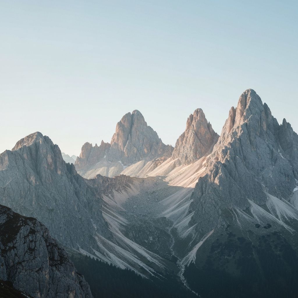 Educational alpine landscape