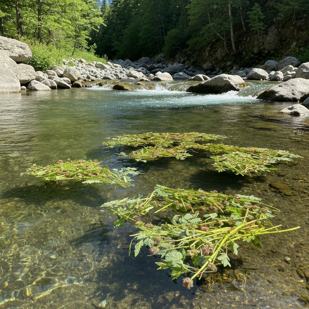 Alpine water with natural plant infusions